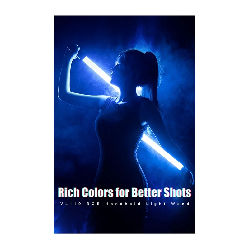 DLXY Ulanzi VL119 RGB Stick Light Handheld Light Wand LED Video Light Portable Photography Lighting Fill Lamp