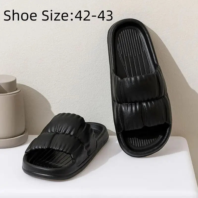 Soft Bottom Slippers for Women Home Bathroom Home Bath Non-slip Couple Summer Sandals for Men Summer Wear Comfortable