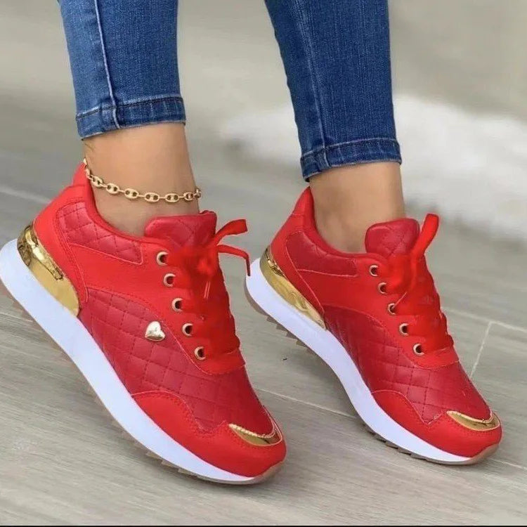 2022 Women Sneakers Mesh Patchwork Lace Up Ladies Flats Outdoor Running Walking Shoes Comfortable Breathable Female Footwear