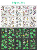 Luminous Tattoo 5 10pcs/Set Temporary Tattoos Mermaid Licorne Children Stickers for Kids Pokemon Tattoo Tattoo for Kids Unicorn