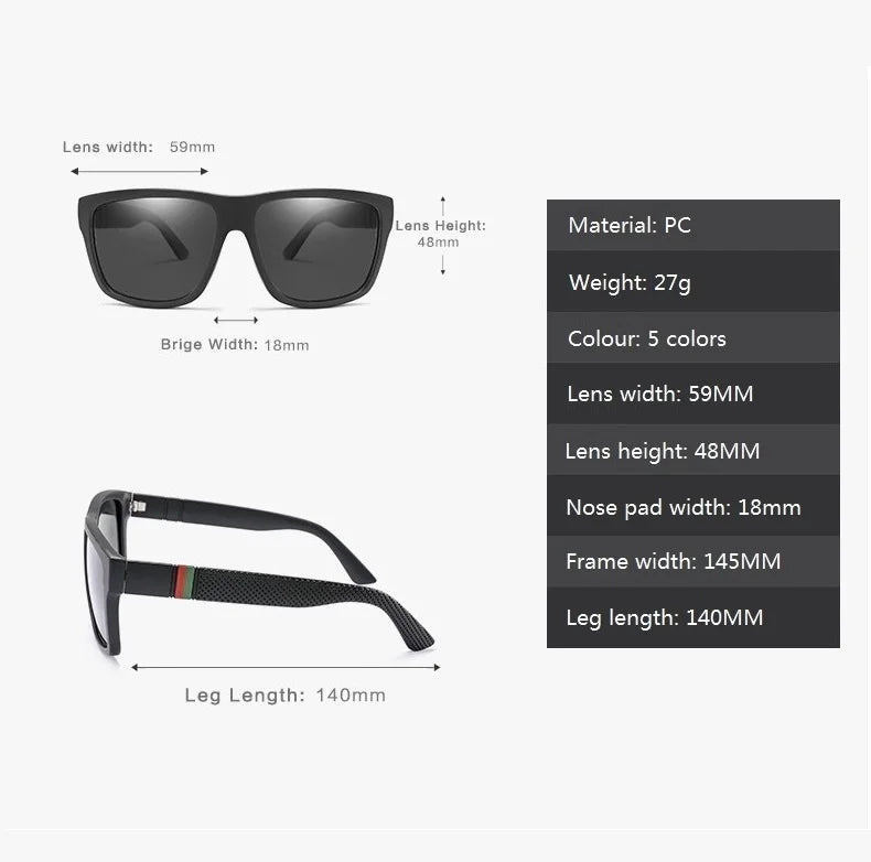 Men Women Polarized Sunglasses Luxury Brand Designer Vintage Sunglasses Man Fashionable Driving Sun Glasses Eyewear Eyepieces
