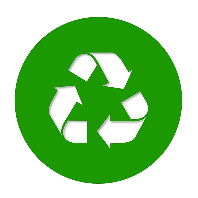 Newly Designed Recycling Logo Environmental Protection Bin Logo Recycling Indoor and Outdoor Office Area Stickers, 10CM