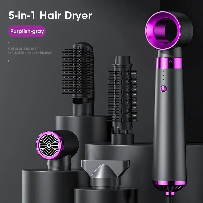 5 In 1 Hair Dryer Negative Constant Anion Hair Dryer Brushless Motor For FastDrying Multifunctional Hair Straightener StylerComb