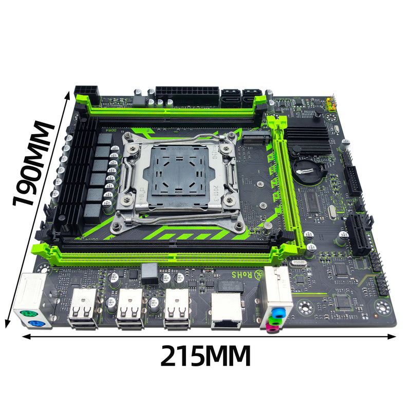 ZSUS X99-8D4 Motherboard Set Kit With Intel LGA2011-3 Xeon E5 2650 V4 CPU DDR4 16GB (1*16GB) 2133MHZ RAM Memory NVME M.2 SATA