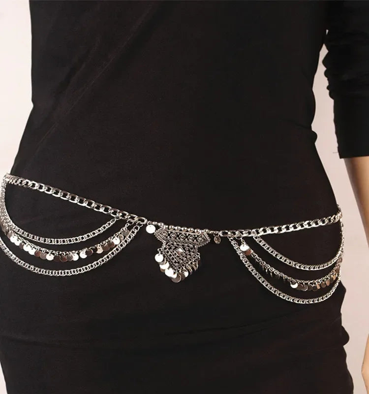 2019 Belt Body Waist Chain Fashion Silver Golden Women Accessories Charms Collocation Chain Jewelry for Women Women Belt Present