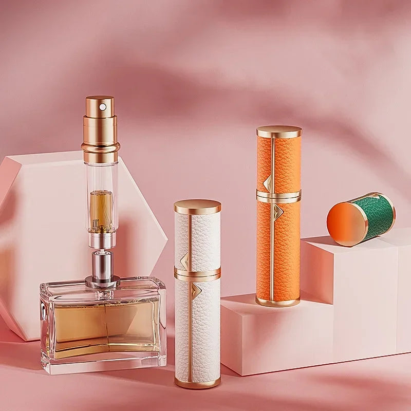 5ml Leather Bottom Filling Refillable Perfume Atomizer for Travel Cologne Atomizer Spray Bottle Fine Mist Refillable Bottles