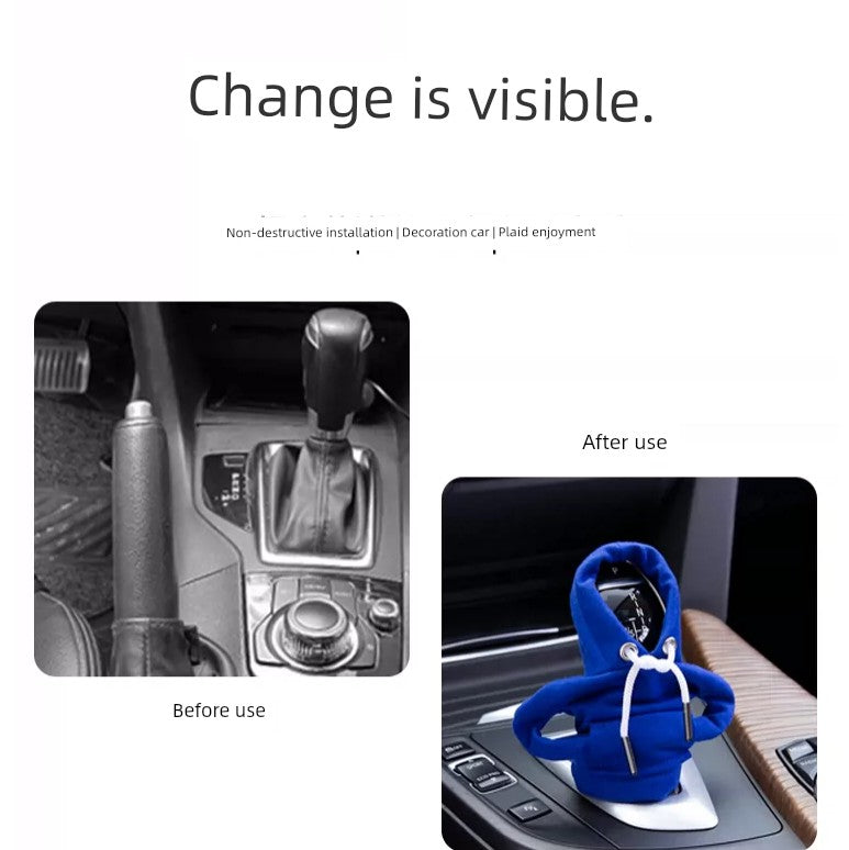 Shift Lever Winter Hoodie Shirt Car Gear Handle Cover