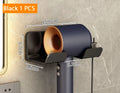 Hair Dryer Holder Wall Mounted Hair Straightener Dryer Hair Stand Bathroom Organizer Shelves Washroom Organization Shelves