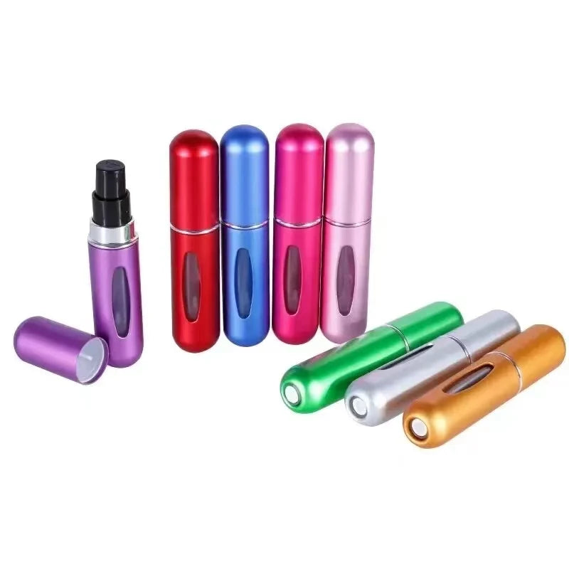 10/8/5ml Perfume Atomizer Portable Liquid Container For Cosmetics Traveling Mini Aluminum Spray Alcochol Empty Refillable Bottle