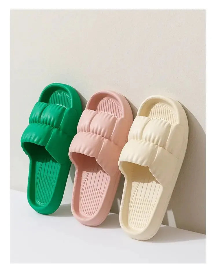 Soft Bottom Slippers for Women Home Bathroom Home Bath Non-slip Couple Summer Sandals for Men Summer Wear Comfortable