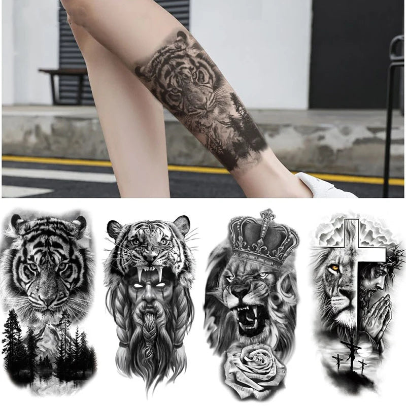 Waterproof Tattoo Stickers Body Small Arm Tattoo Stickers Animal Totem Men And Women Universal Tattoo Stickers Gift Decoration