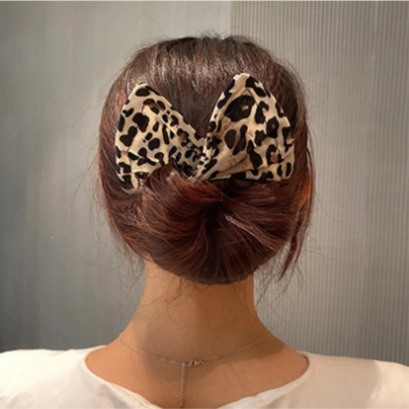 New Printed Magic Disc Hair Dryer TikTok's Popular Twist Hair Device Lazy Butterfly Bow Solid Color Hair Straightener