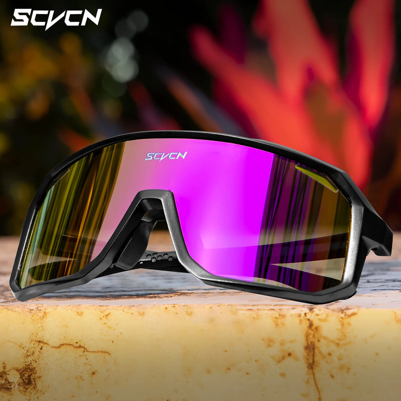 SCVCN Cycling Glasses Bike Sunglasses Men UV400 Eyewear Sports MTB Outdoor Goggles Bicycle Women Sunglasses Multi Color Riding