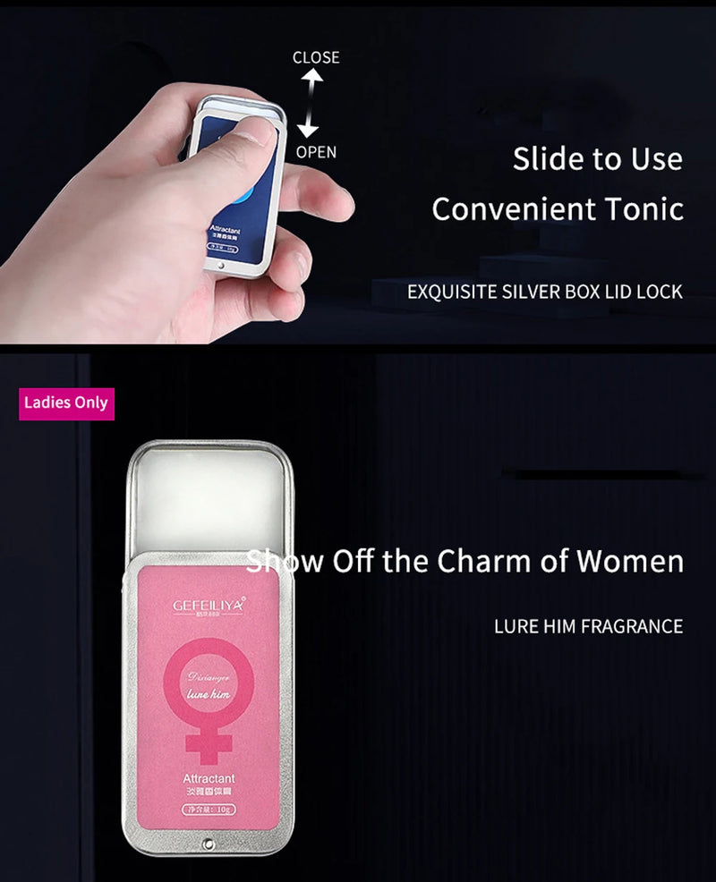 Woman Man Body Pheromone Perfume Solid Balm Long Lasting Fragrance Deodorant Portable Solid Perfume Cologne Fragrance 10g