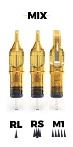 10pcs Yellow Dragonfly Tattoo Cartridge Needle 1 3 5 7 9 11 13 14 15 RL RM RS M1 For Tattoo Machine Pen Needle Accessories