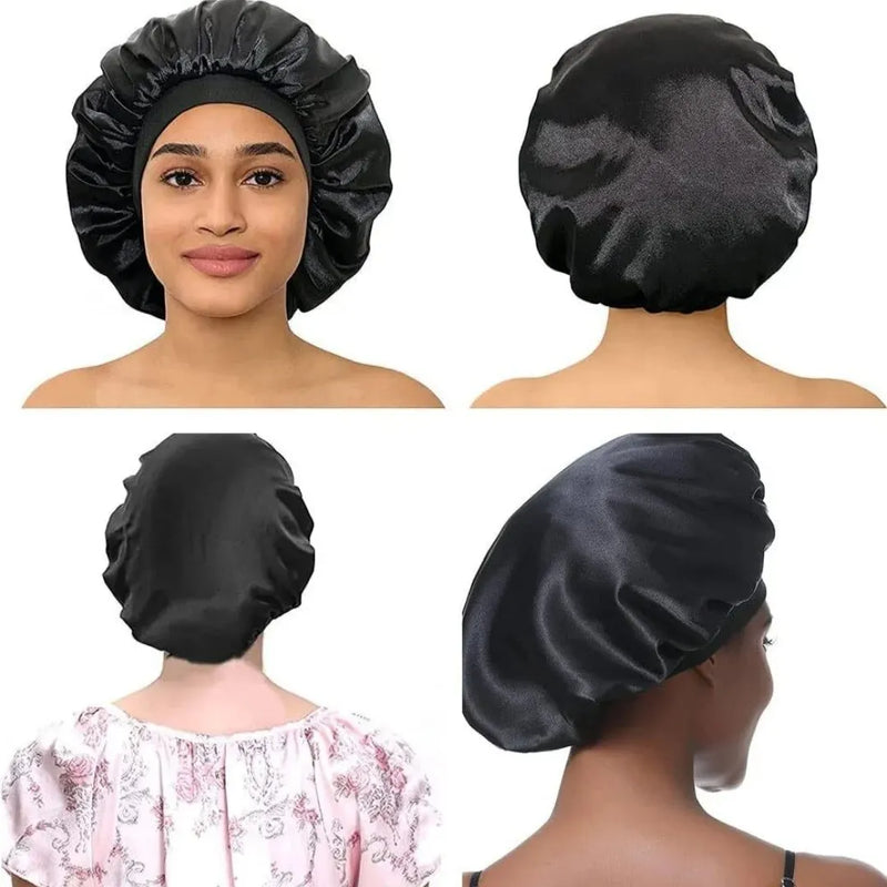 Shower Cap Hairdressing Hair Care Hat High Elasticity Monthly Shower Cap Female Nursing Satin Sleeping Cap