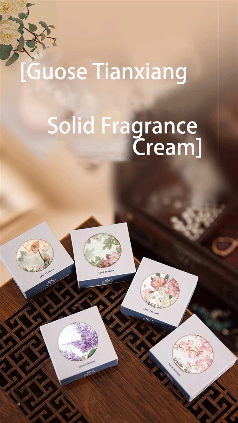 Woman Lavender Solid Perfume Portable Solid Balm Fresh Elegant Long-lasting Fragrances Cream Plant Flower Body Aroma Deodorants