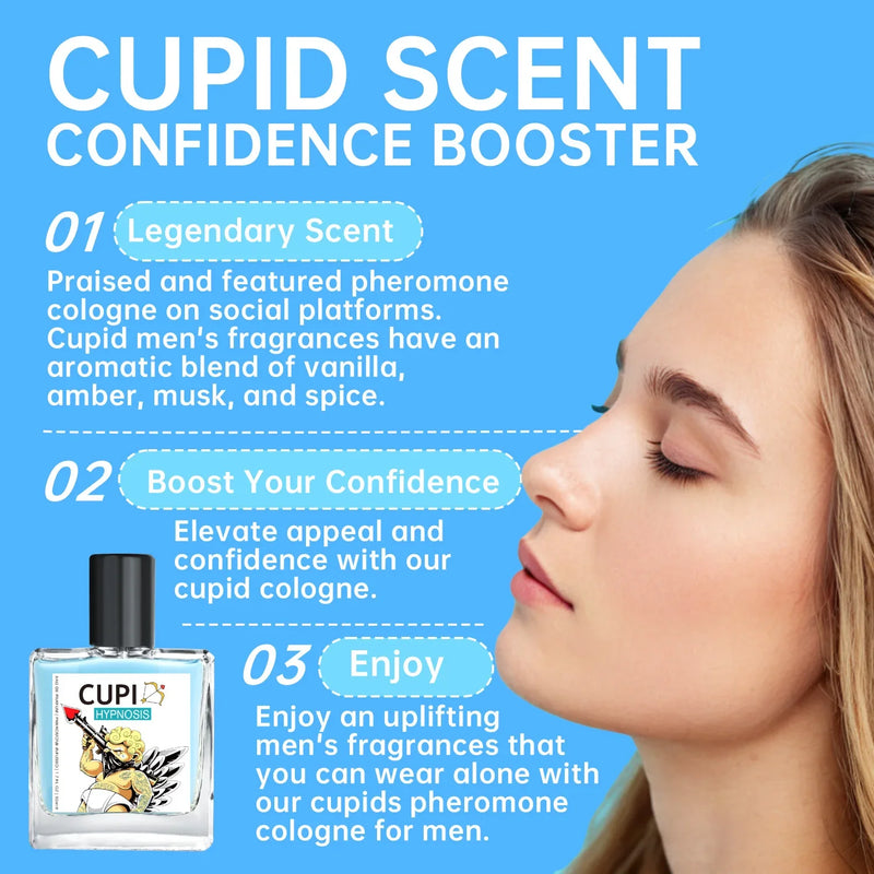 50ML Cupid Hypnosis Perfume Long Lasting Pheromone Fragrance Perfume Cologne for Men and Women Light  Cologne Fragrance