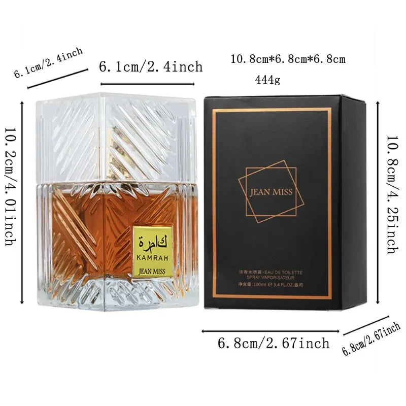 100ML Original Arab Dubai Woody Scent Genuine Men Perfume,Long-Lasting Cologne Light Fragrance Charming Dating Eau De Toilette