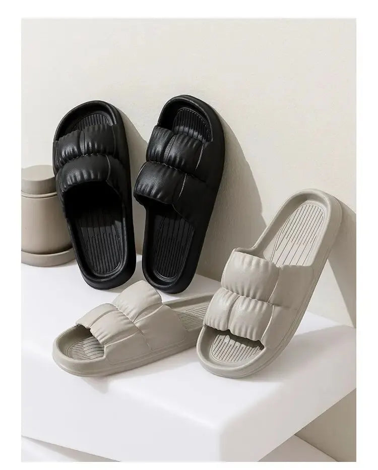 Soft Bottom Slippers for Women Home Bathroom Home Bath Non-slip Couple Summer Sandals for Men Summer Wear Comfortable