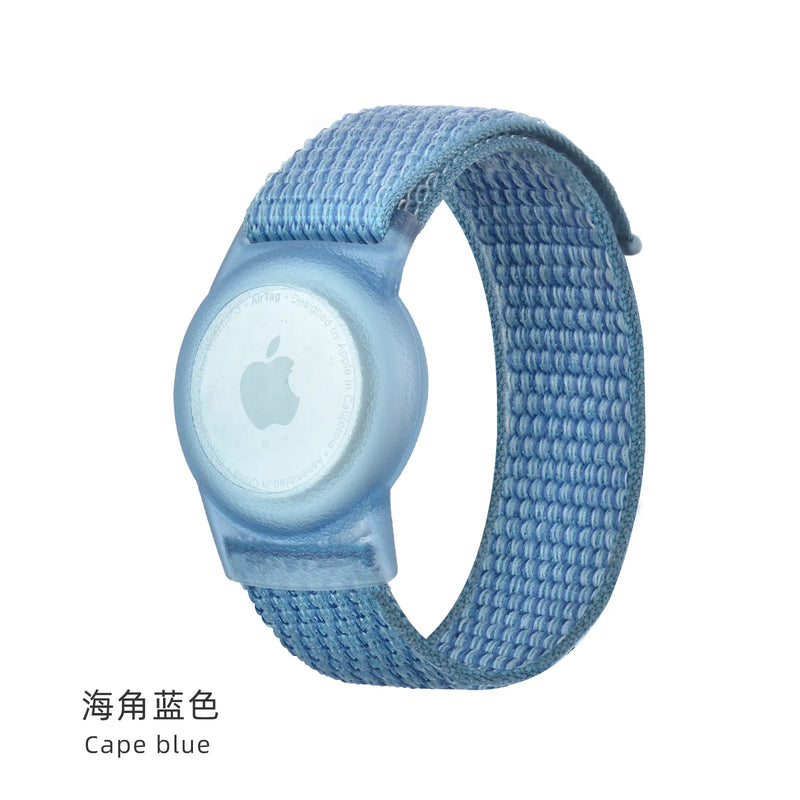 For AirTags Bracelet Anti-lost Nylon Protective Sleeve Design Apple Airtag Tracking Locator Wristband
