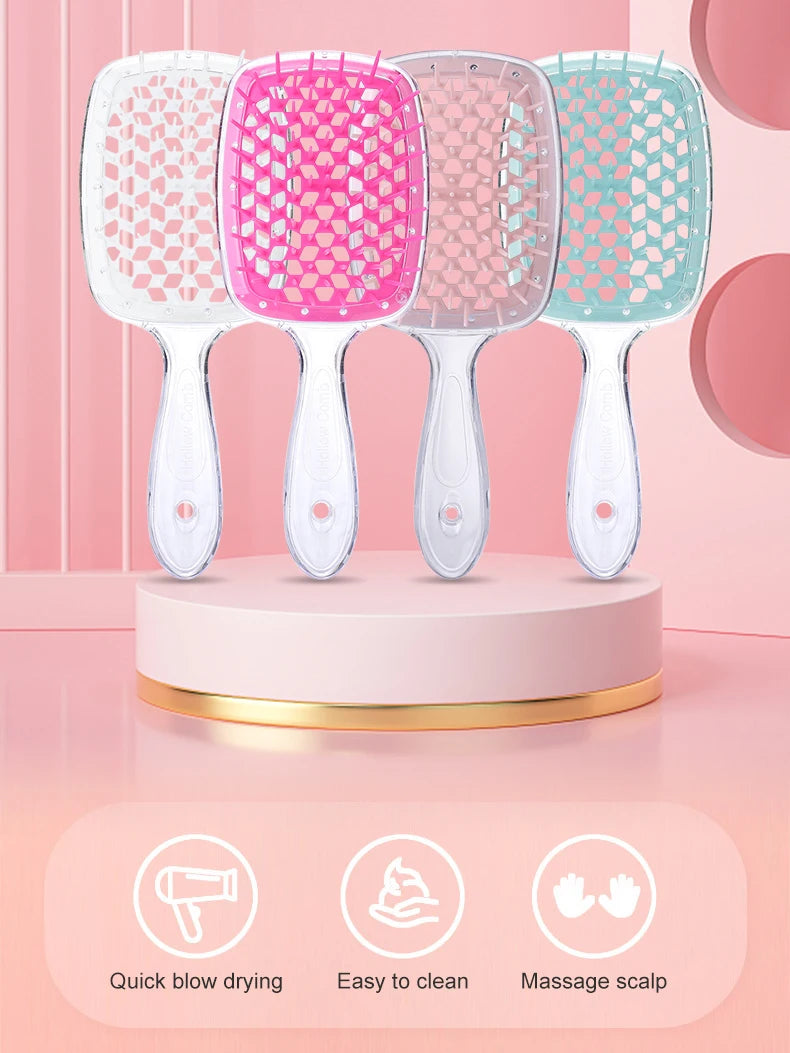 Hairdressing Hair Smoothing Honeycomb Curved Cutout Hair Brush Used For Styling Combing And Massaging The Scalp Hair Comb