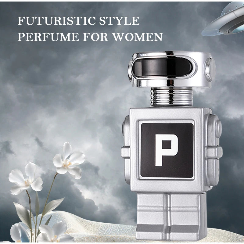 Futuristic Robot Style Perfume Light Fragrance Genuine Men Perfum Long-Lasting Woman Scent Woody Floral Note Eau De Toilette