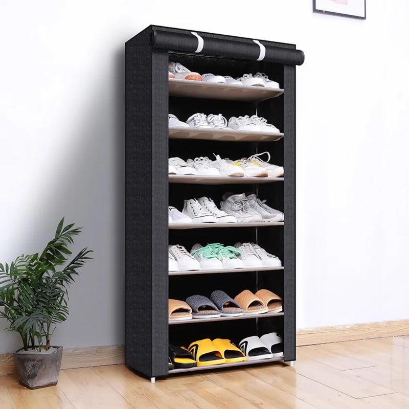 Shoe Rack Organizer Dustproof Shoe Cabinet Multilayer Minimalist Nonwoven Home Furniture Space-saving Cabinets Shoe Shelf