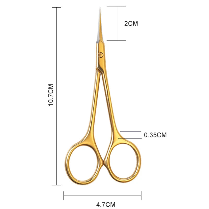 Stainless Steel Cuticle Scissors Dead Skin Remover For Nails Art Clippers Russian Nail Scissors Manicure Curved Tip Scissor