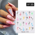 Harunouta 1 Sheet Nail Water Decals Transfer Lavender Spring Flower Leaves Nail Art Stickers Nail Art Manicure DIY