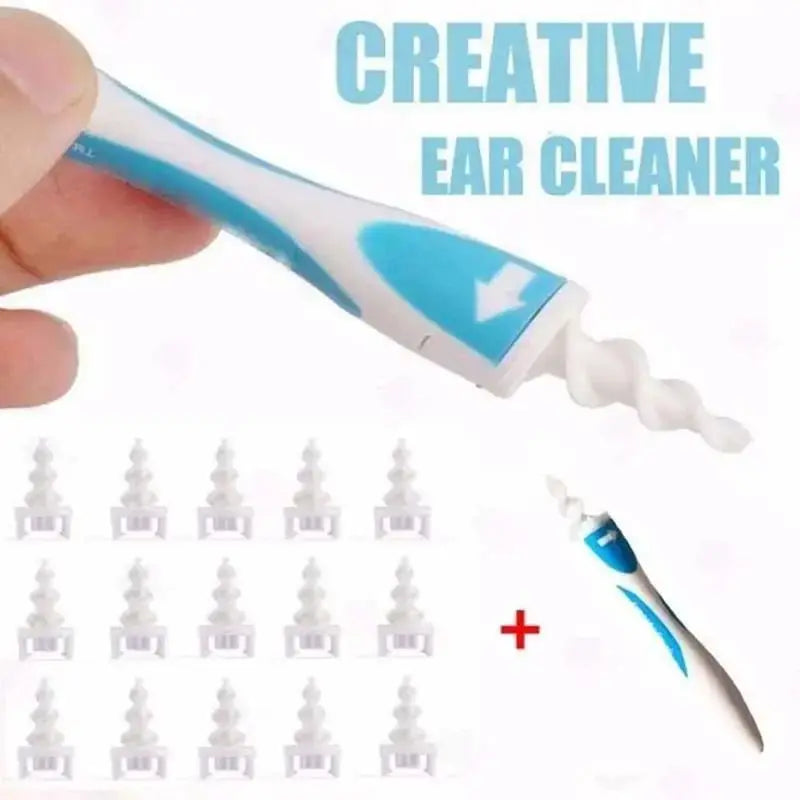 Spiral Ear Oil Remover Portable Soft Ear Oil Remover For Adults And Children Ear Wax Cleaning Tool 16 Head Ear Wax Cleaning Tool