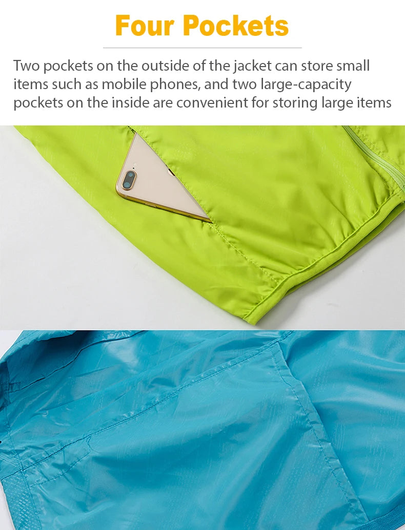 LNGXO Unisex Hiking Jacket Men Women Waterproof Quick Dry Camping Windbreaker Trekking Fishing Rain Coat Outdoor Anti UV Clothes