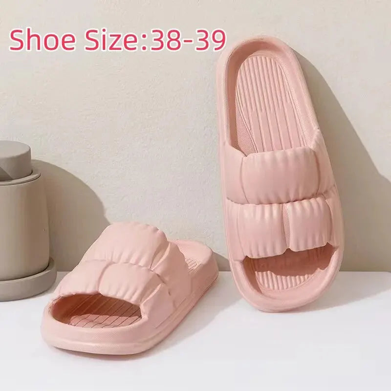 Soft Bottom Slippers for Women Home Bathroom Home Bath Non-slip Couple Summer Sandals for Men Summer Wear Comfortable