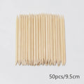 Lurayee Nail Cuticle Pusher Orange Wood Sticks Nail Manicures Remover Wooden Design Nail Gel Polish Drawing Stick for Nail Art