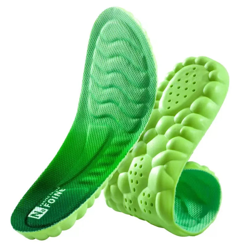 PU Feet Sole Soft Orthopedic Sport Insoles for Breathable Shock Absorption Running Shoes Pad for Men Women Arch Support Insole
