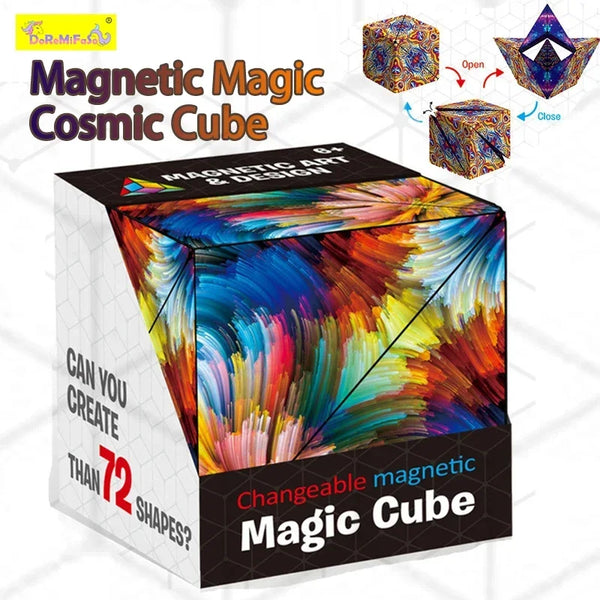 NEW Geometric Variable Magnetic Cube 3D Decompression Thinking Training Children's Puzzle Puzzle Cube Decompression Toys