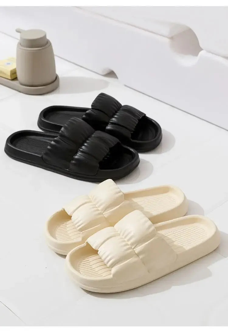 Soft Bottom Slippers for Women Home Bathroom Home Bath Non-slip Couple Summer Sandals for Men Summer Wear Comfortable