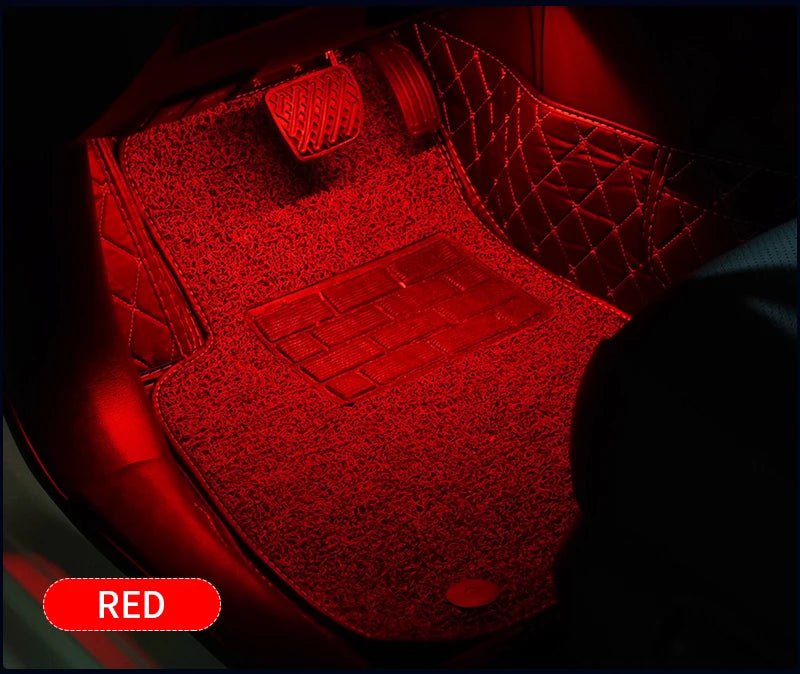 Universal Car RGB Ambient Lights LED Strip Interior Atmosphere Lamps 8 Colors Decorative Off Road 4x4 SUV Automobile Accessories