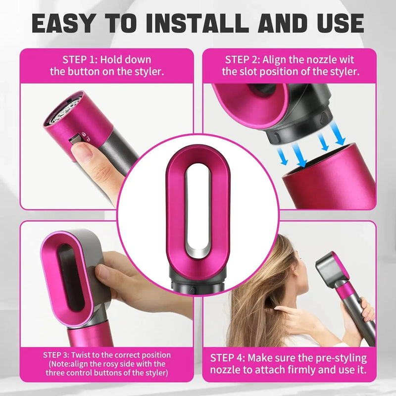 Hair Styler Nozzle For Dyson Airwrap HS01 HS05 Sencicimen X9 Hair Dryer Accessories Multi Hair Curler Hard Soft Smoothing Brush