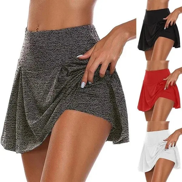 Sports Short Skirt, Yoga Shorts, Culottes, Tennis Skirt, Clothing, Fitness Clothes, Running Outdoor High-waist Yoga Clothes