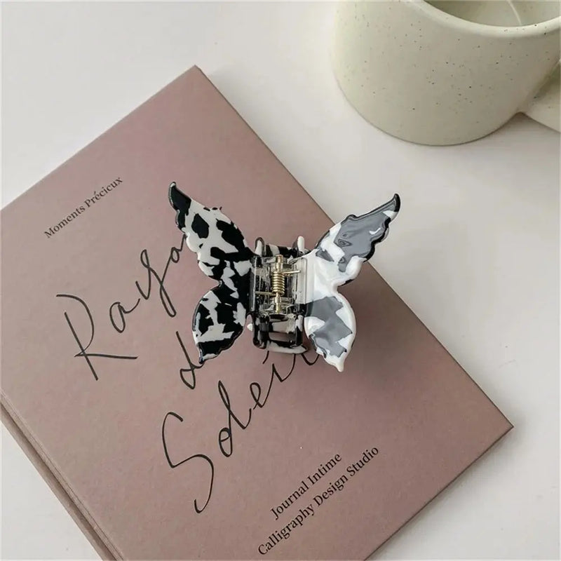 1PC 2024 New Butterfly Hair Claw Sweet French Acetate Fiber Hair Clamps Colorful Hair Decorate Long Hair Accessories Hair Clip
