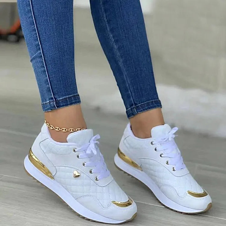 2022 Women Sneakers Mesh Patchwork Lace Up Ladies Flats Outdoor Running Walking Shoes Comfortable Breathable Female Footwear