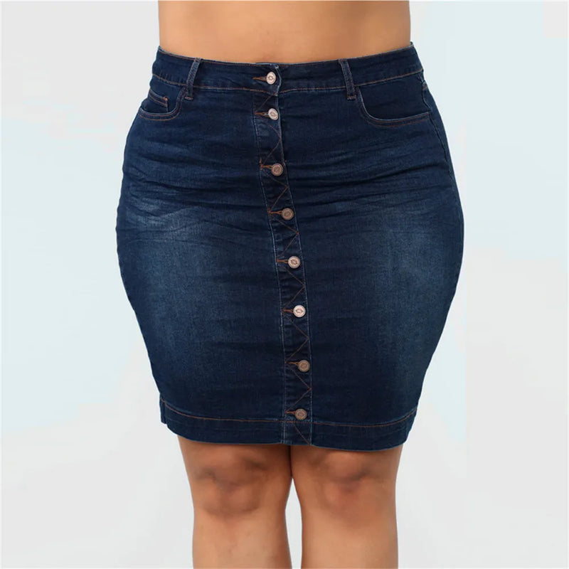 Denim Skirt Oversize 3XL 4XL 5XL XXXL XXXXL XXXXXL Oversized Big Jeans Casual Mini Skirts Womens Summer 2021 Rokjes Dames Jupe