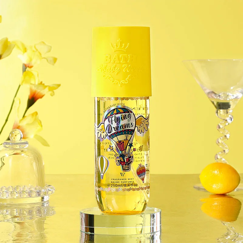 250ml Brand Rose Peach Perfume Vanilla Coconut Cham Flower Fruit Fragrance Date Secret Body Deodorant Spray Valentine's Day Gift