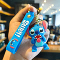 New Anime Disney Keychain Cartoon Mickey Mouse Minnie Lilo & Stitch Cute Doll Keyring Ornament Key Chain Pendant Kids Toys Gifts