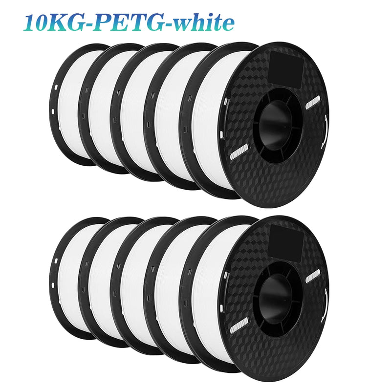 10KG 1.75mm PETG Filament Tangle-Free, High Quality 3D Printing Eco-friendly Plastic Consumables 22LBS, vacuum packaging 3D Prin