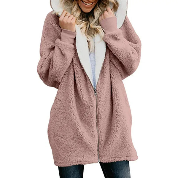 Women Cardigans Faux Fur Jacket 2024 Ladies Warm Jumper Fleece Fur Coat Fluffy Hoodie Outwear Femme Women's Jackets Winter Coat