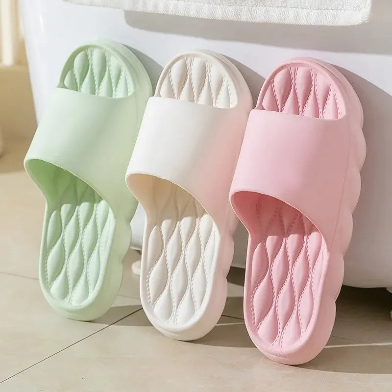 Women Summer Slippers Men Home Shoes Household Indoor Bathroom Bathing Couple EVA Slippers Sandals Slippers Anti-slip Anti-odor