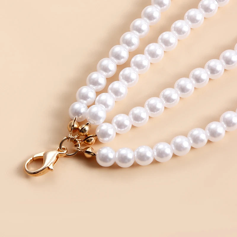 Multilayer Pearl Waist Chains for Women Imitation Pearl Metal Ring Tassel Belt Fashion Elegant Body Jewelry Clothing Accessories