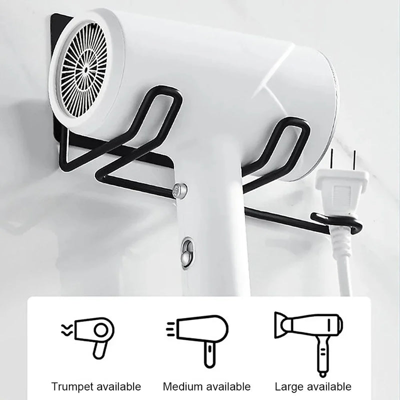 Holder Wall Mounted Hair Straightener Dryer Holders Organizer Storage Rack Shelf Bathroom Accessories